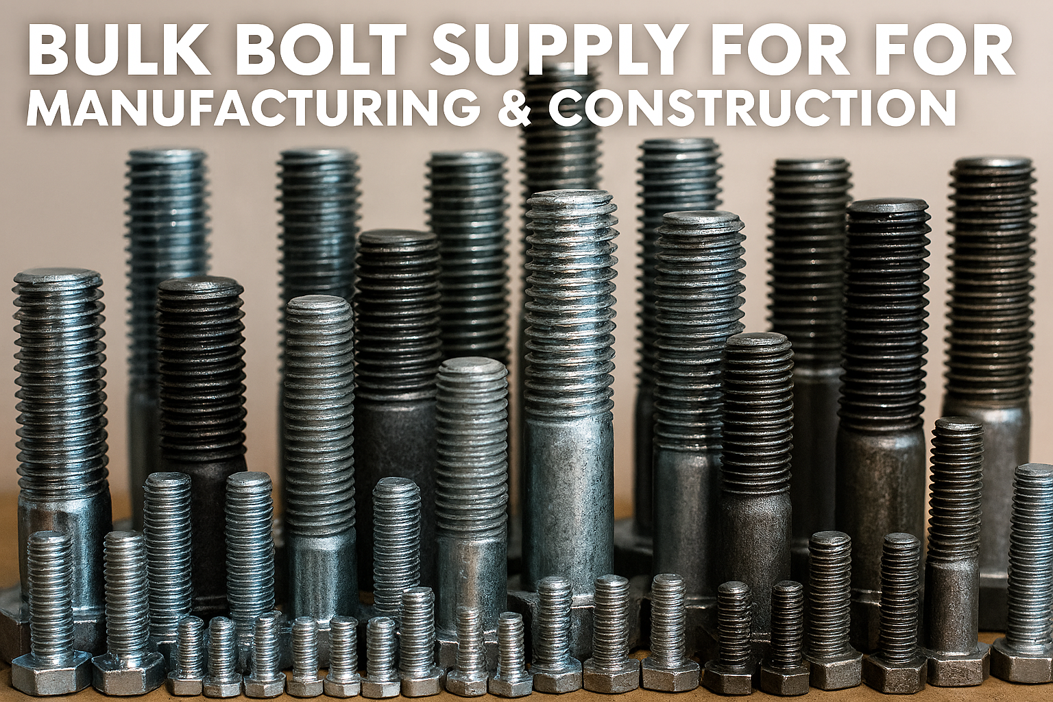 Bulk Bolt Supply for Manufacturing & Construction - Gifyu