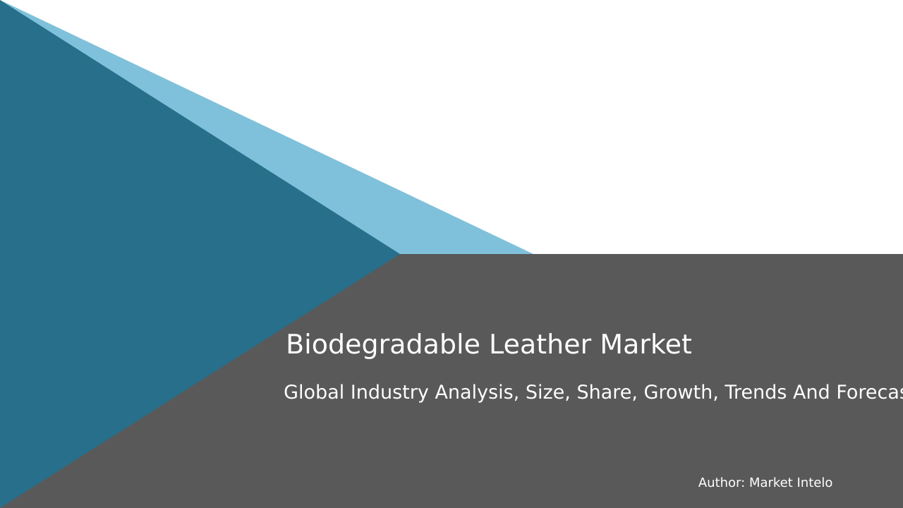 Biodegradable Leather Market Research Report 2033