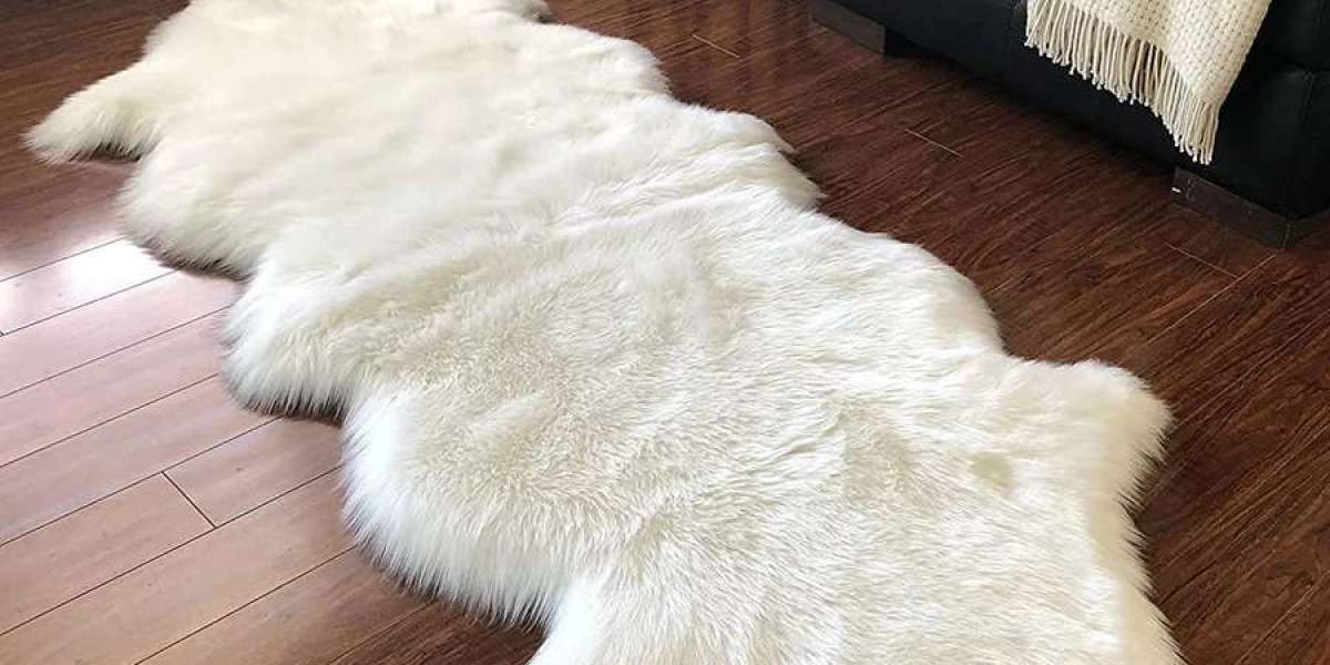 Transform Your Home with the Extra Fluffy & Shaggy Double Pelt Sheep Fur Area Rug