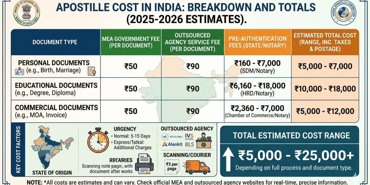 Apostille Cost in India: State-Wise & Document-Wise
