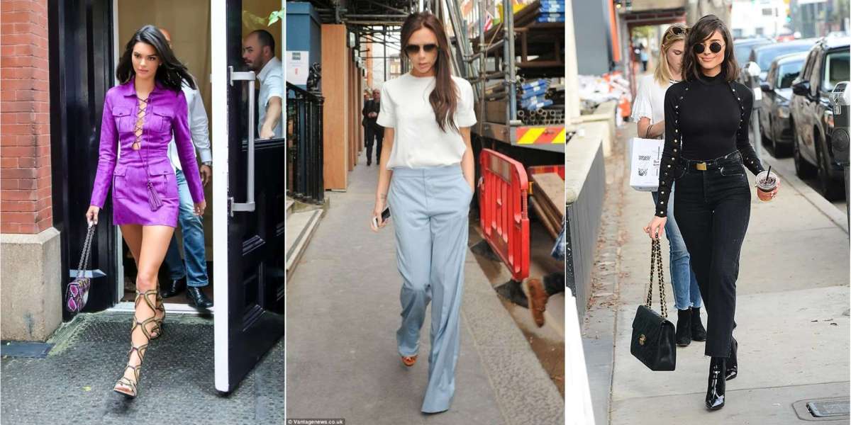 Clothing in a relevant style and size with clear signs of wear