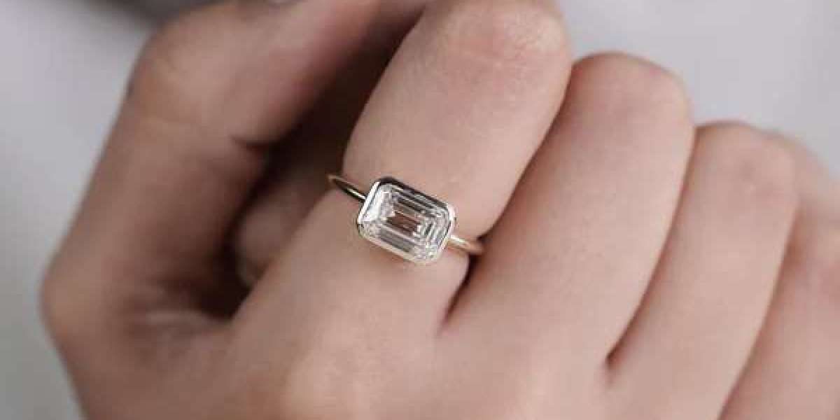 East West Setting Engagement Ring for Clean Look