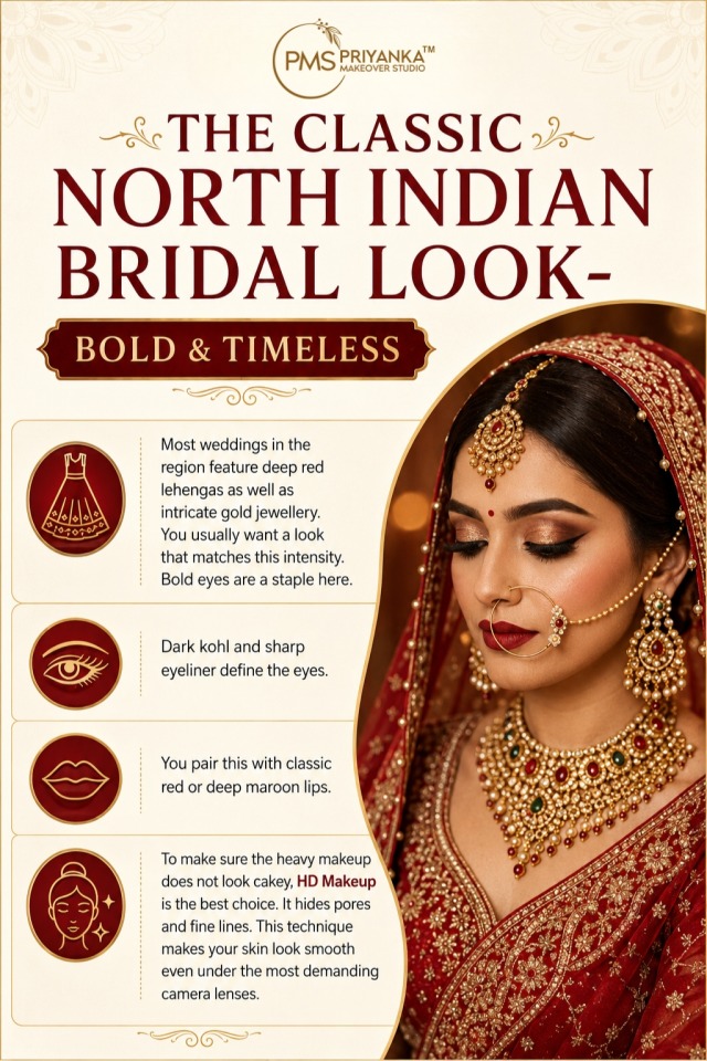 Dark kohl and sharp eyeliner define the eyes. You pair this with classic red or deep maroon lips. To make sure the heavy makeup... – @priyankamakeoversblogs on Tumblr
