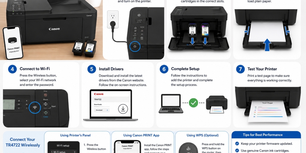 How to Set Up Your Canon TR4722 Printer Quickly?