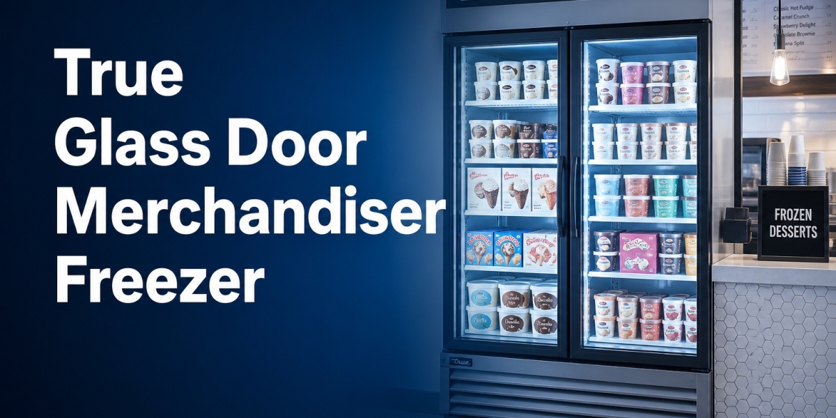 True Glass Door Merchandiser Freezer Restaurant Retail Corners Use for Self-Service