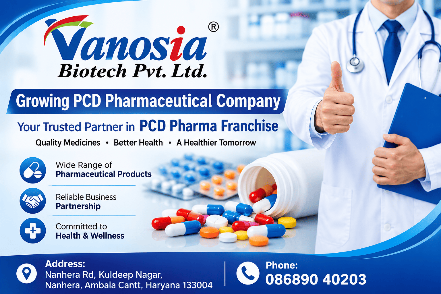 PCD Pharma Franchise Company in india - Vanosia Biotech