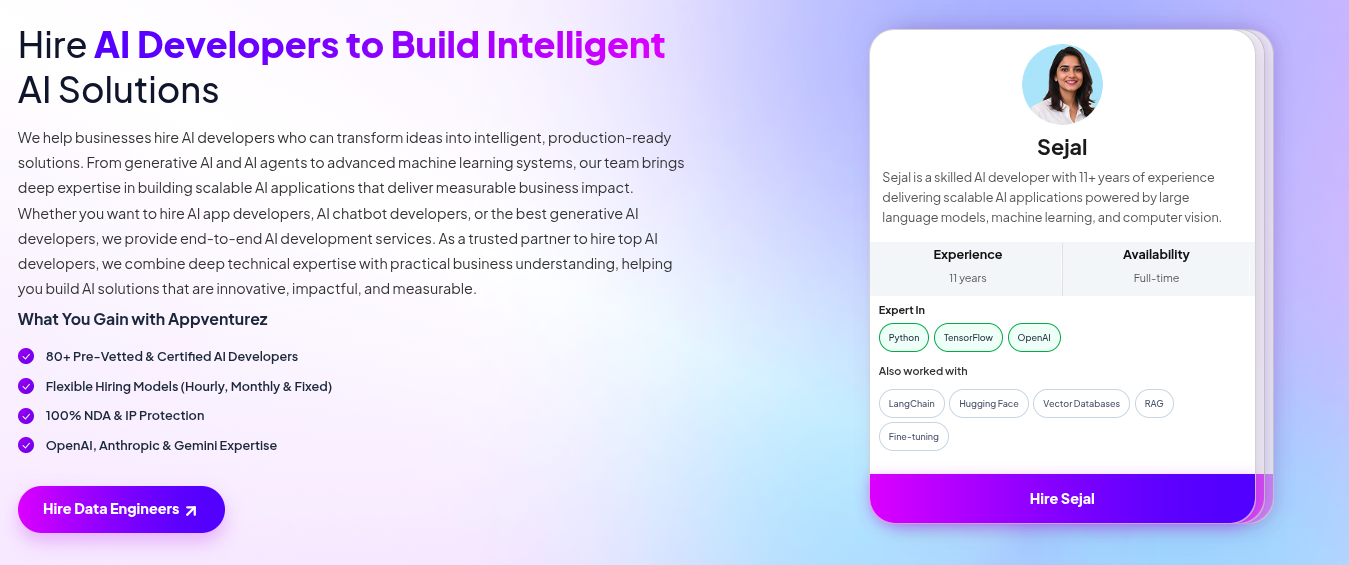 Hire AI Developers in India | 7-Day Risk-Free Trial